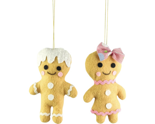 Kerstversiering peperkoekmannetjes vilt