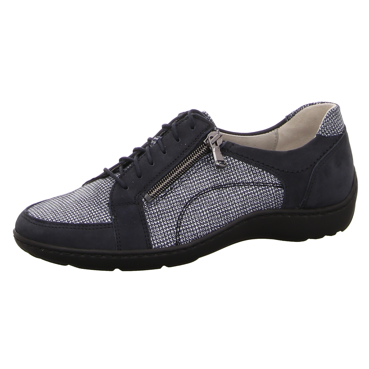 Waldläufer Schnürhalbschuh blau