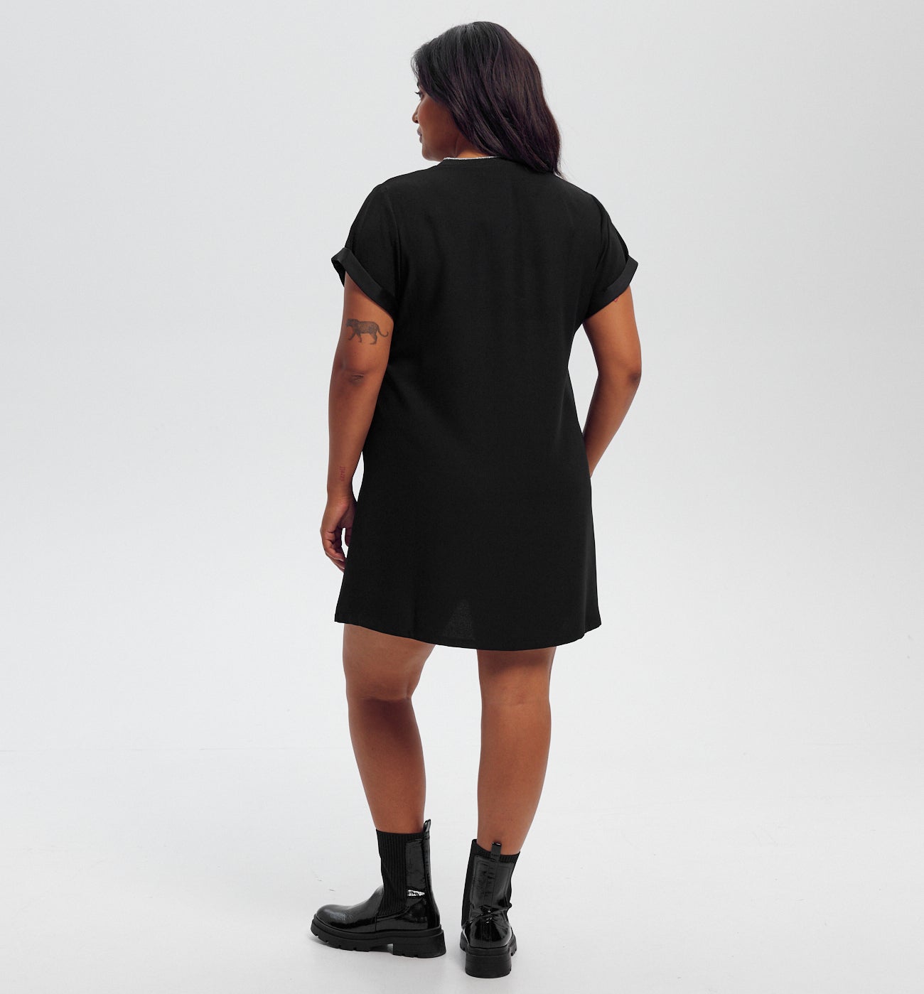 Robe manches courtes Femme - Noir