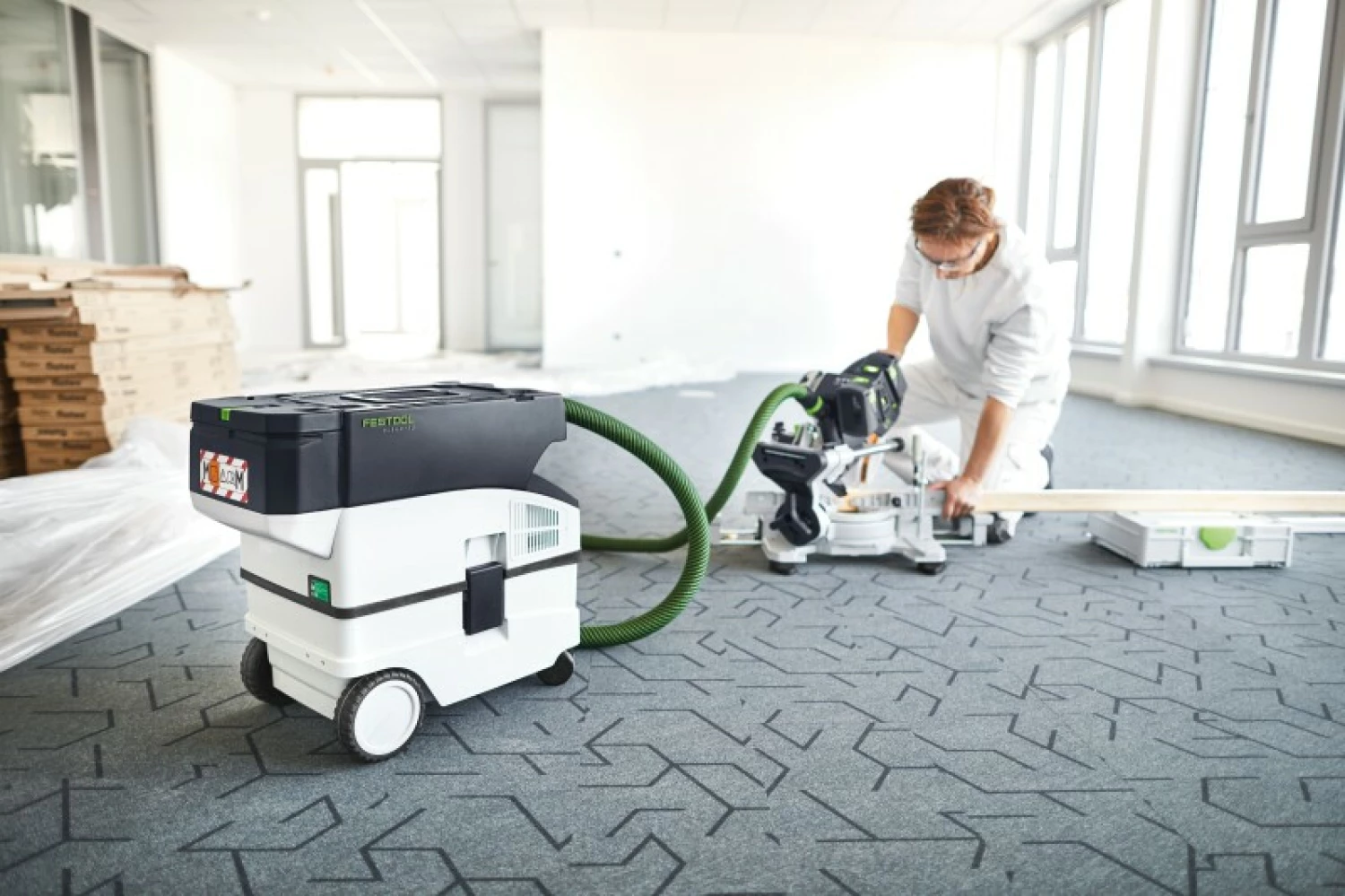 Festool CTLC MIDI I-Plus 36V (2x18V) Li-Ion accu stofzuiger set (4x 5,0Ah) in systainer - 3100l/min - Stofklasse L