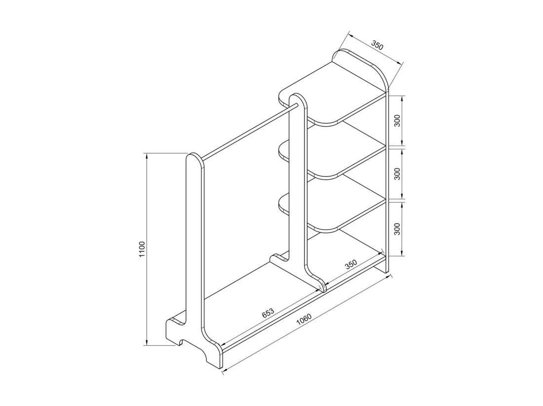 Armoire ouverte de plain-pied LempuM