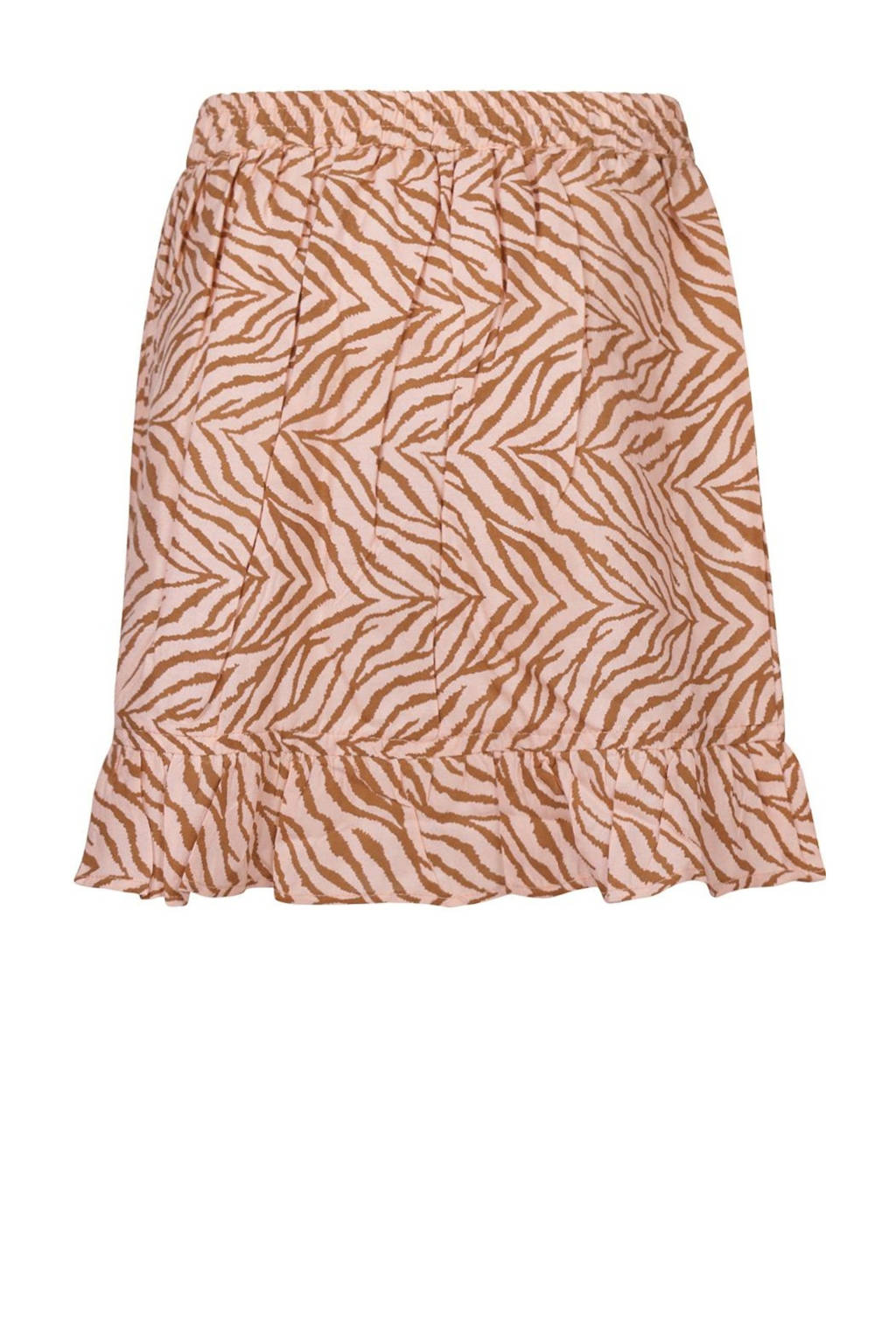 No Way Monday rok met all over print roze/bruin