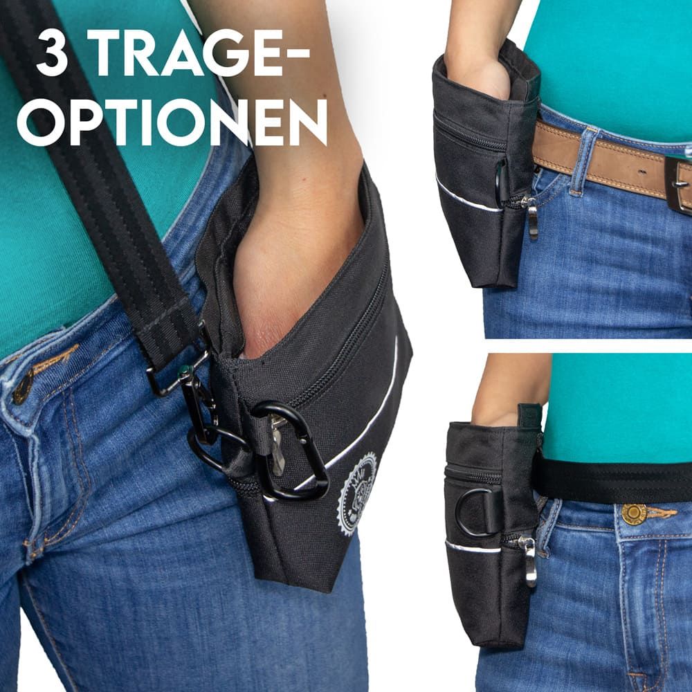 HUND IST KÖNIG® Leckerlietasche für Hunde mit Einhand-Magnet-Verschluss für Gassi & Hundetraining