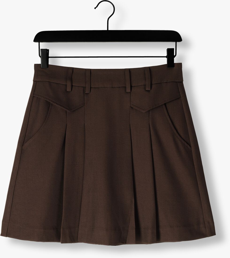 bruine co'couture minirok luna pocket pleat mini skirt
