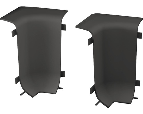 Binnenhoeken voor het vastklemmen van plinten met kabelgoot, donkergrijs, 50 mm
