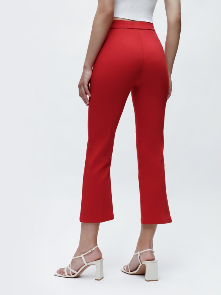 Calça mini flare - Vermelha