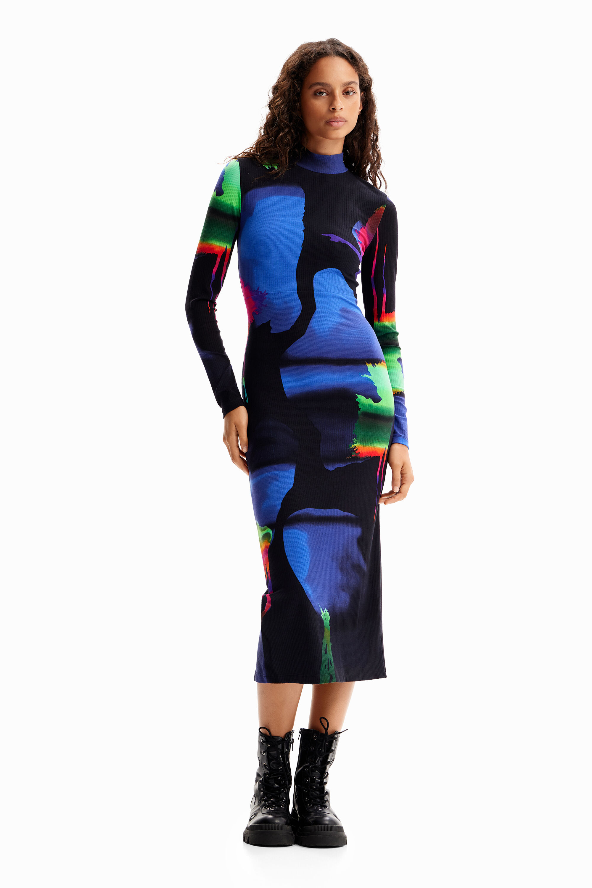 Robe midi fluo M. Christian Lacroix