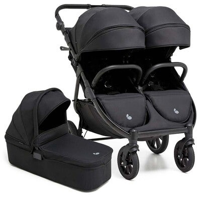 Beemoo BFF60 2 Søskenvogn + Liggedel, Night Black