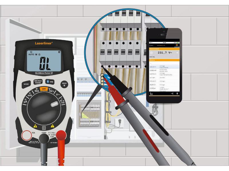 Laserliner Multimeter Pocket XP Präzises und robustes Messgerät