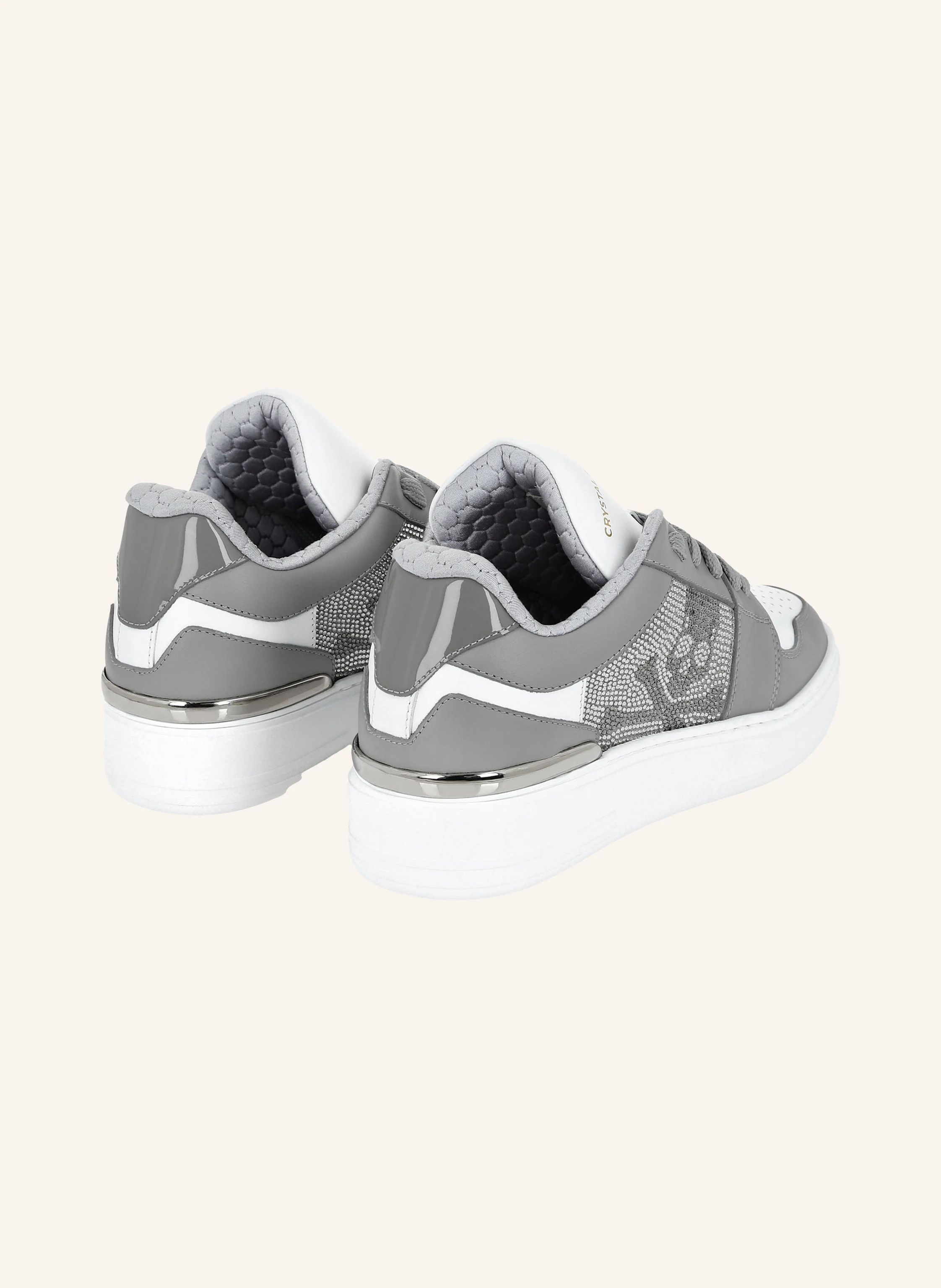 PHILIPP PLEIN Leder Sneaker mit Schmucksteinen SKULL&BONES
