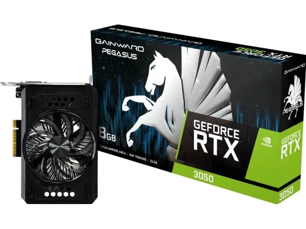 Gainward GeForce RTX 3050 PEGASUS, GeForce RTX 3050, 8 GB, GDDR6, 128 Bit, 7000 MHz, PCI Express x4