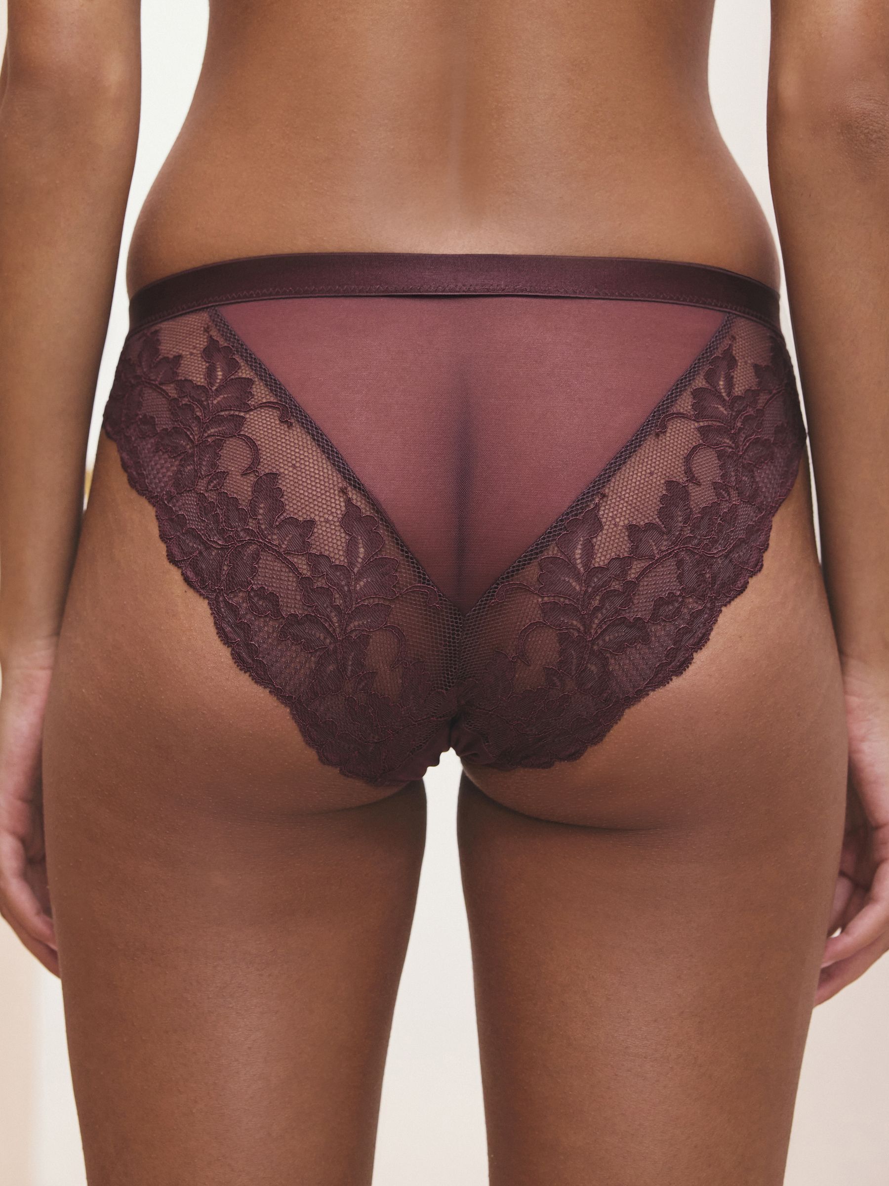 Chocolade/bessenkleurig/roze - 3 Kanten slips