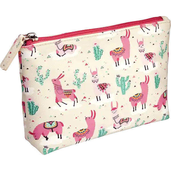 Kinderkulturtasche Lamas beige / pink