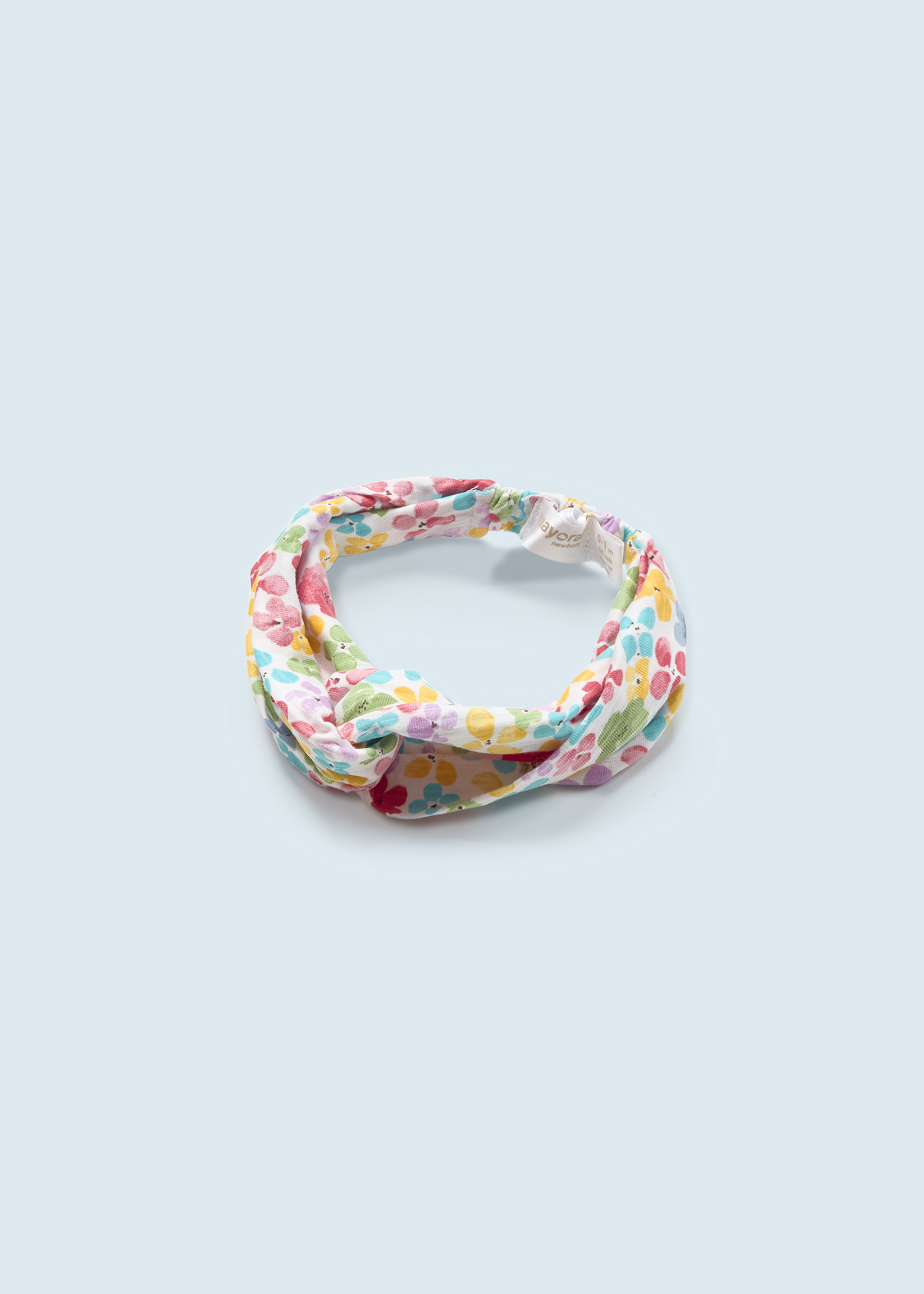 Macacão curto estampado com faixa de cabeça para recém-nascido