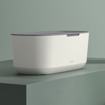Tiger Opbergbox TESS met deksel wit/lichtgrijs
