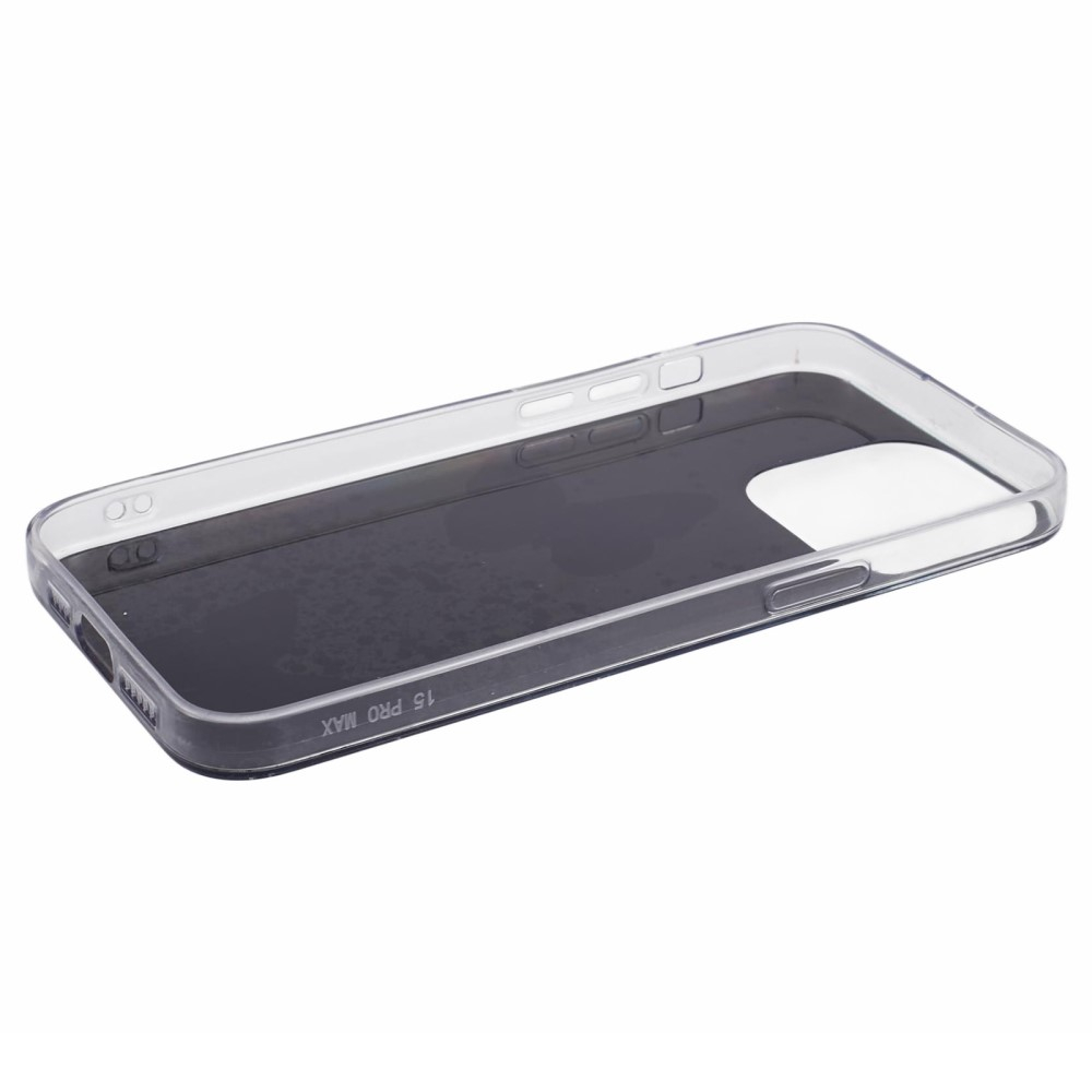 iPhone 16 Pro Hybrid Hardcase Schutzhülle im Glitzer Design Schmetterling - Schwarz / Transparent