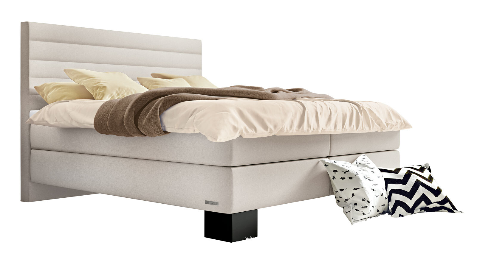 LIFE STYLE by schlaraffia Boxspringbett LINEA 180 x 200 cm Secret Silver