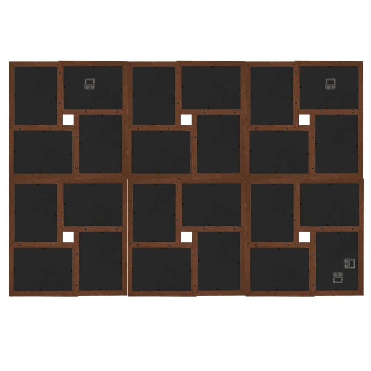 vidaXL Collage de cadres photo 24x(10x15) Marron foncé