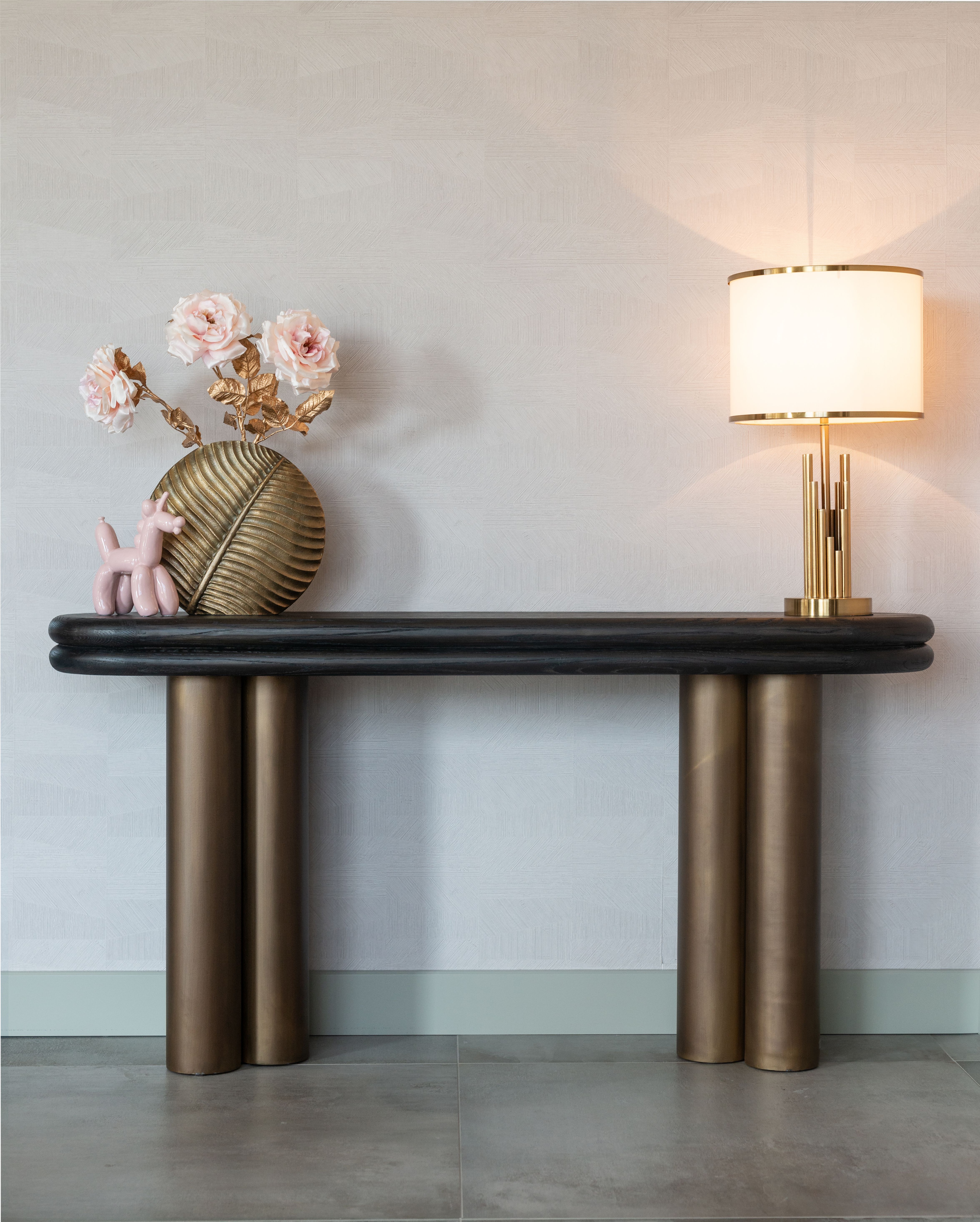 Wandtafel black rustic 210870 Macaron B160 x D38 x H85 cm