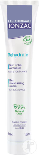 Jonzac Eau Thermale Rehydrate Soin Riche Onctueux Peaux Déshydratées Bio Tube 50ml
