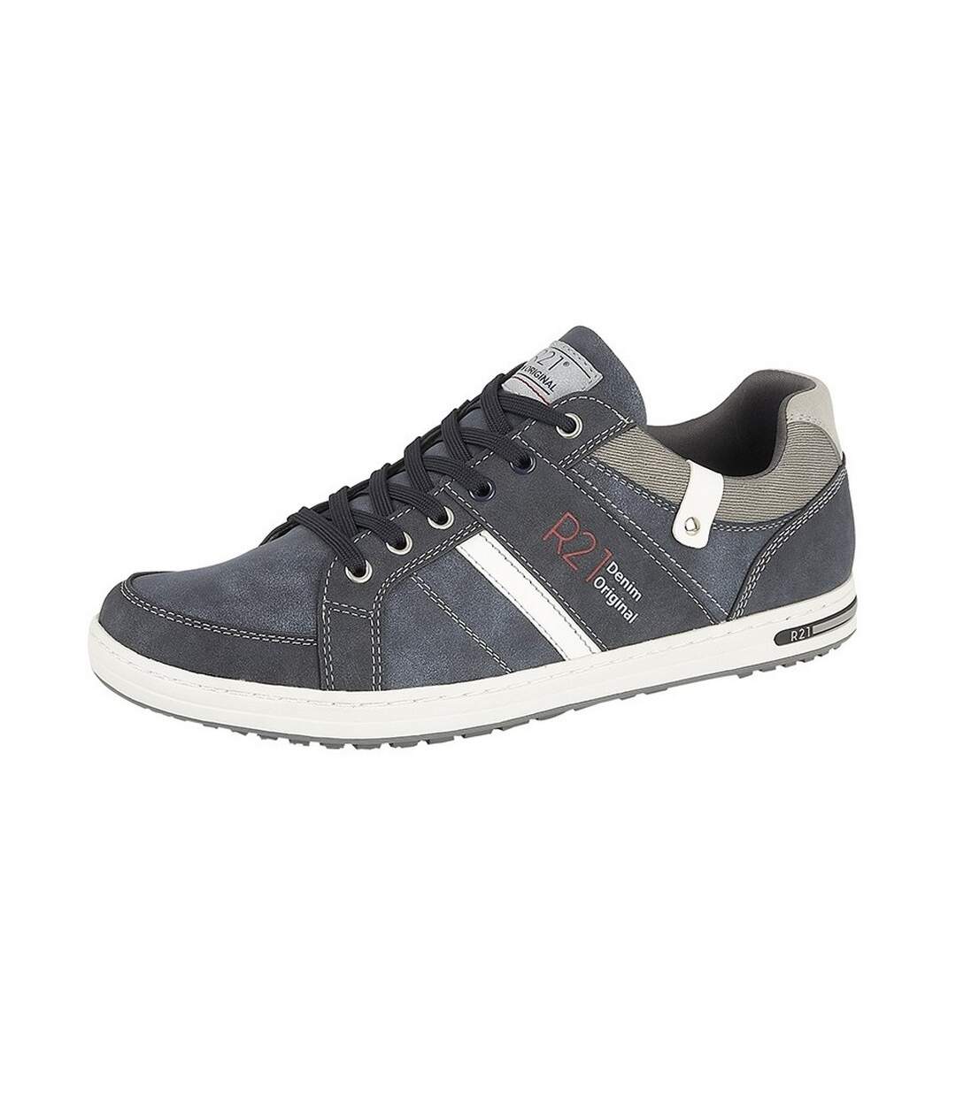 Route 21 - Baskets ORIGINAL LACE UP - Homme (Bleu marine) - UTDF1747