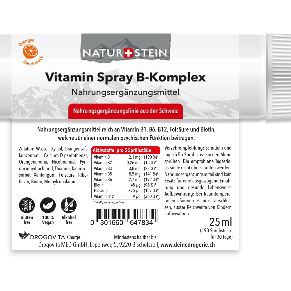 NATURSTEIN Vitamin B-Komplex Spray Spr 25 ml