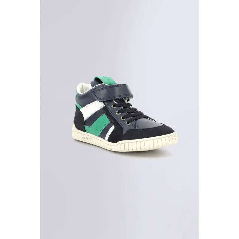 WINCKY CDT MARINE VERT BLEU (28-38) SNEAKERS HAUTES Cuir  Garçon