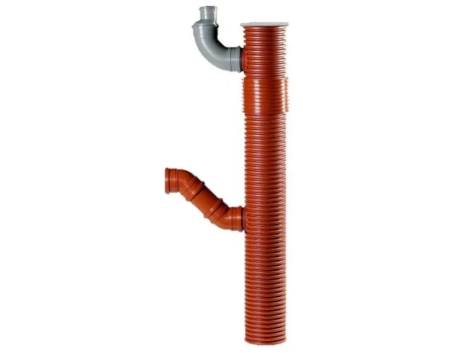 Uponor 200 x 110 mm PP-tagnedløbsbrønd med vandlås, drejelig top