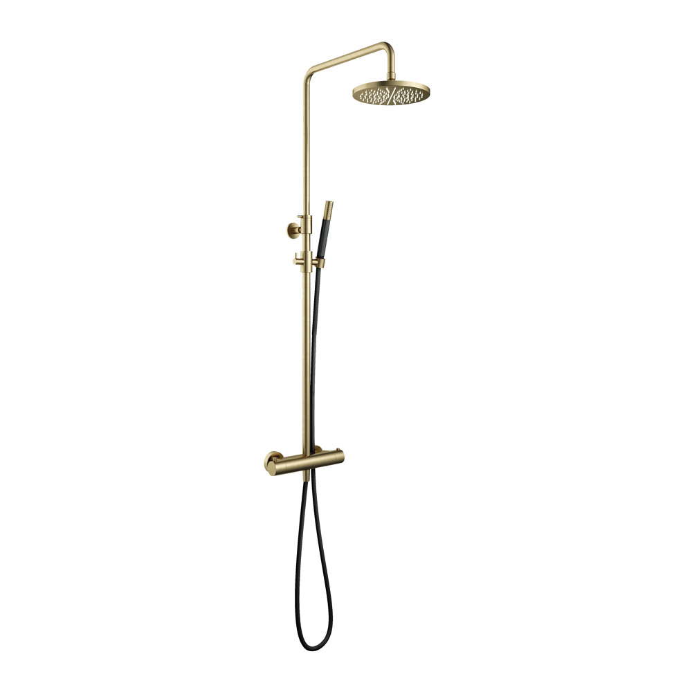 Hotbath Cobber Thermostatische Regendouche Doucheset Geborsteld Messing SDS9