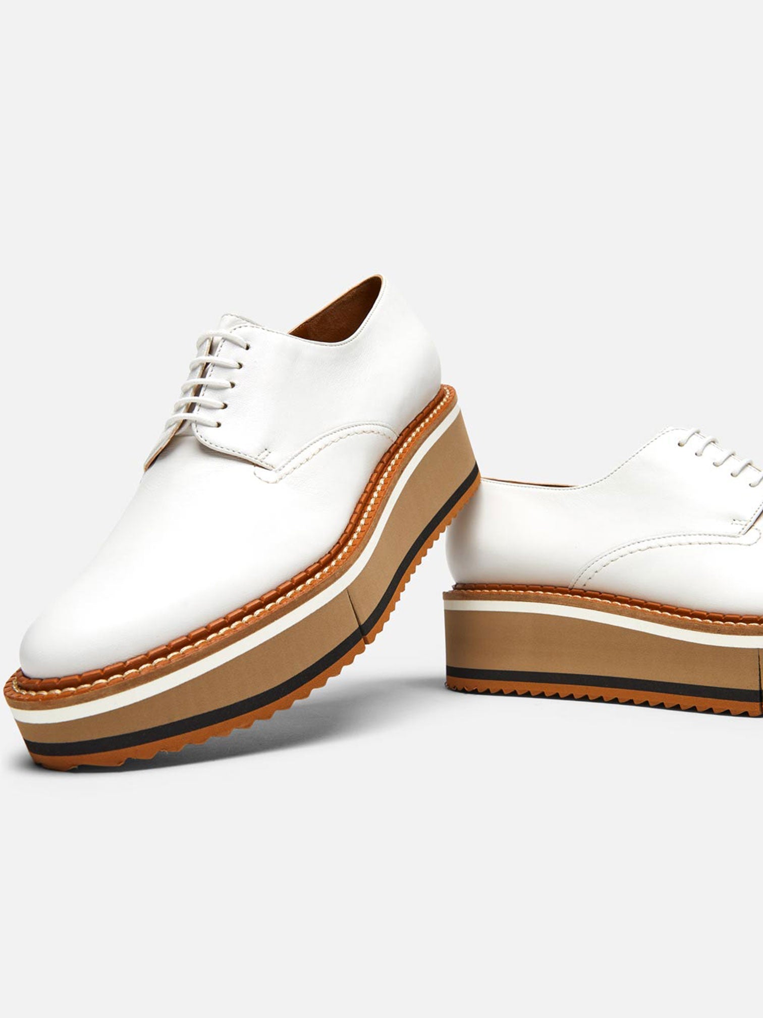 DERBIES - BROOK derbies, white lambskin