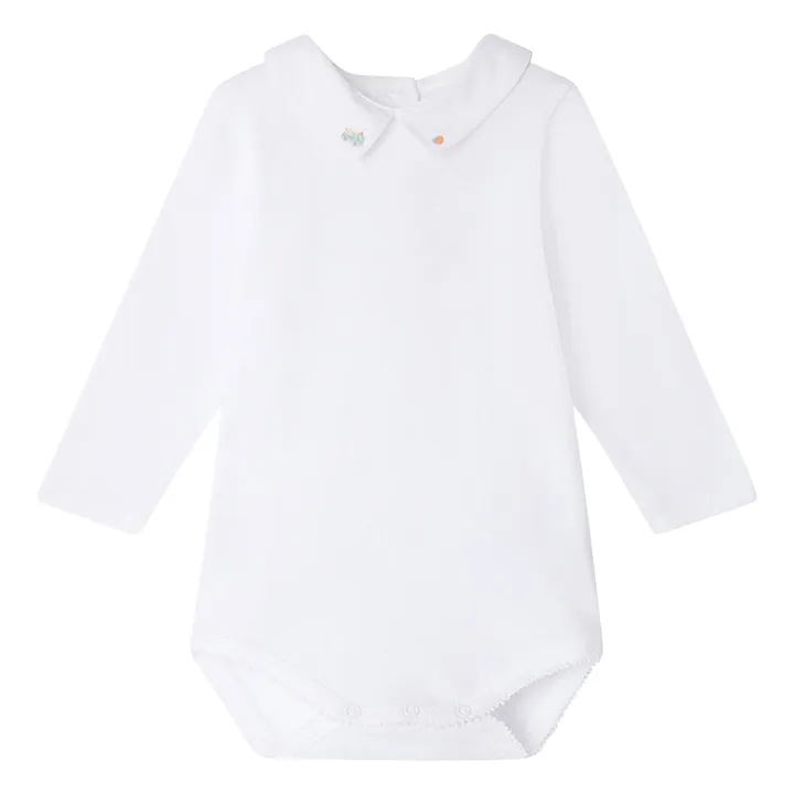 Bonpoint Body Col Brodé Juillet | Blanc