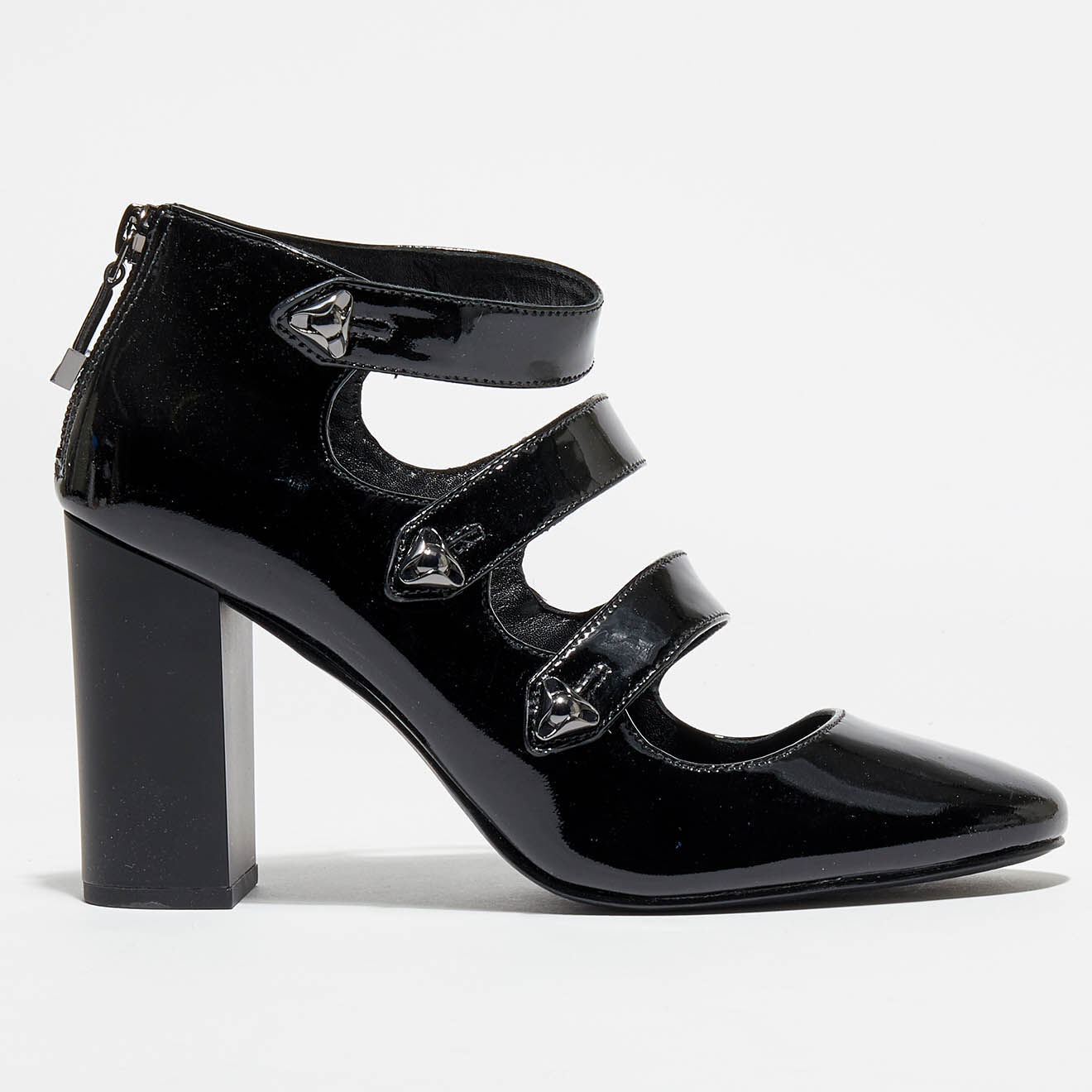 What For Babies en Cuir Verni Vic noires - Talon 9 cm