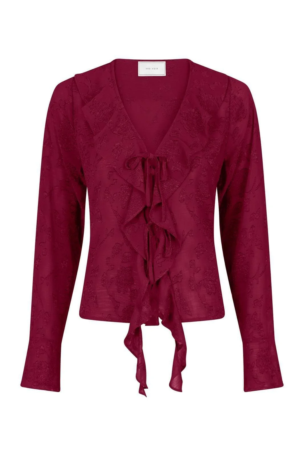 Neo Noir Anika Burnout Blouse burgundy