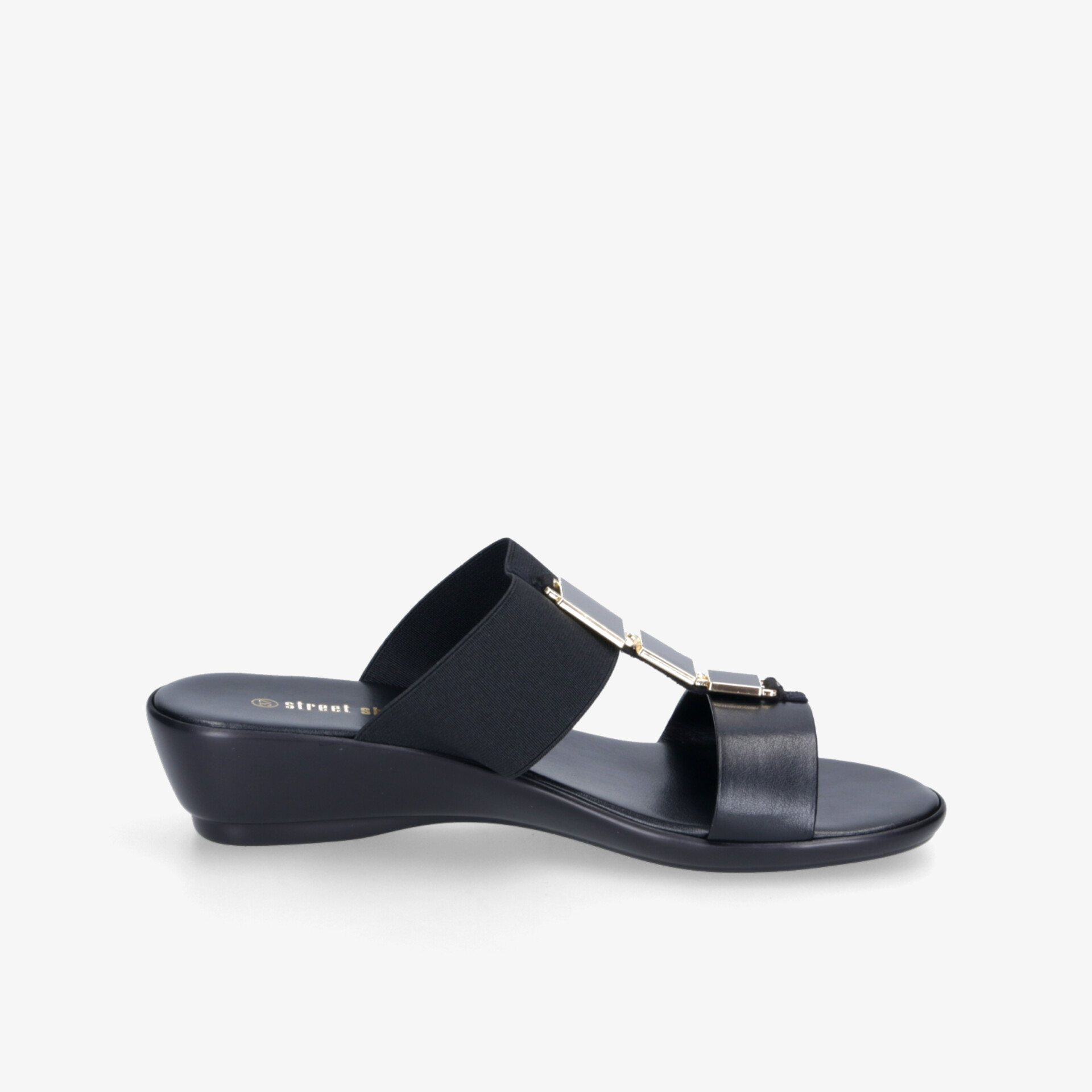 street shoes Damen Keilsandalen schwarz