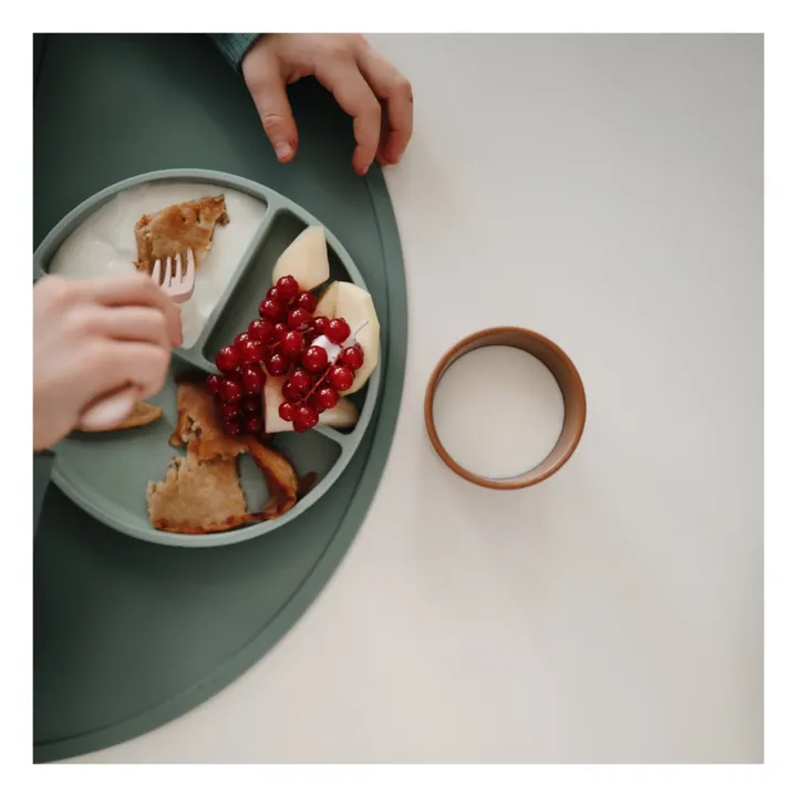Mushie Assiette en silicone | Gris