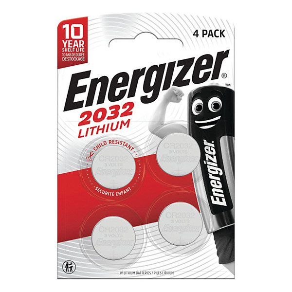 Piles boutons lithium Energizer 2032, lot de 4