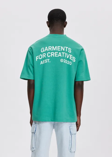 T-shirt met print garments groen (GRN)
