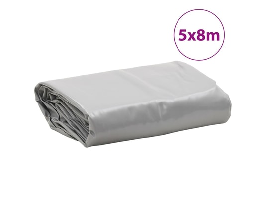 VIDAXL - Bâche gris 5x8 m 600 g/m²