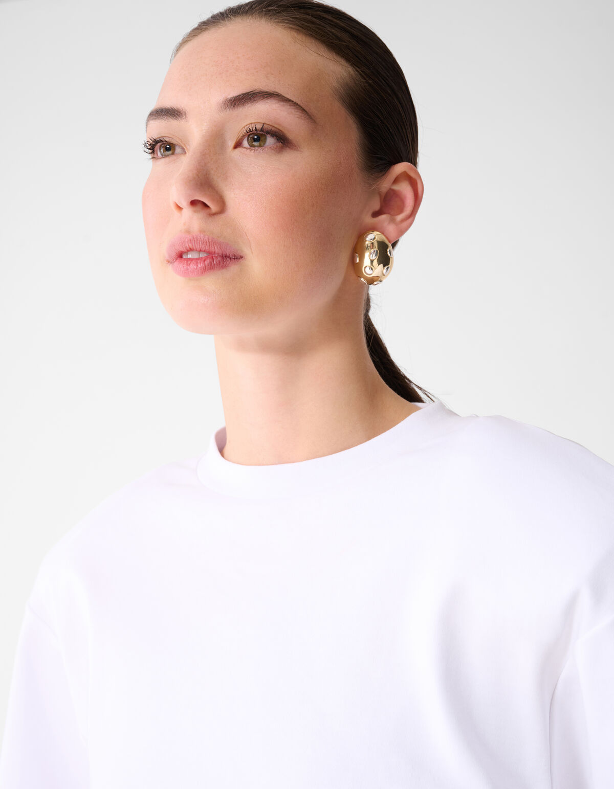 Egg Oorbellen Goud/Zilver