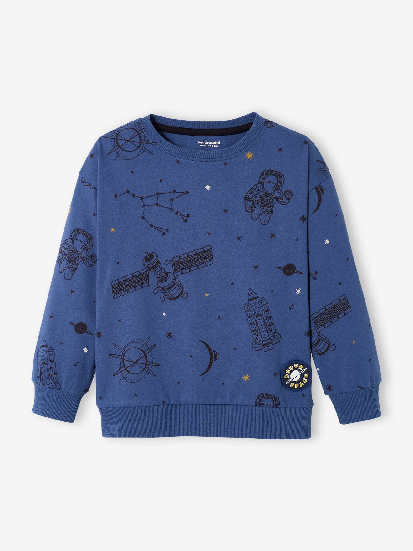 Camiseta com efeito de moletom com estampas de 