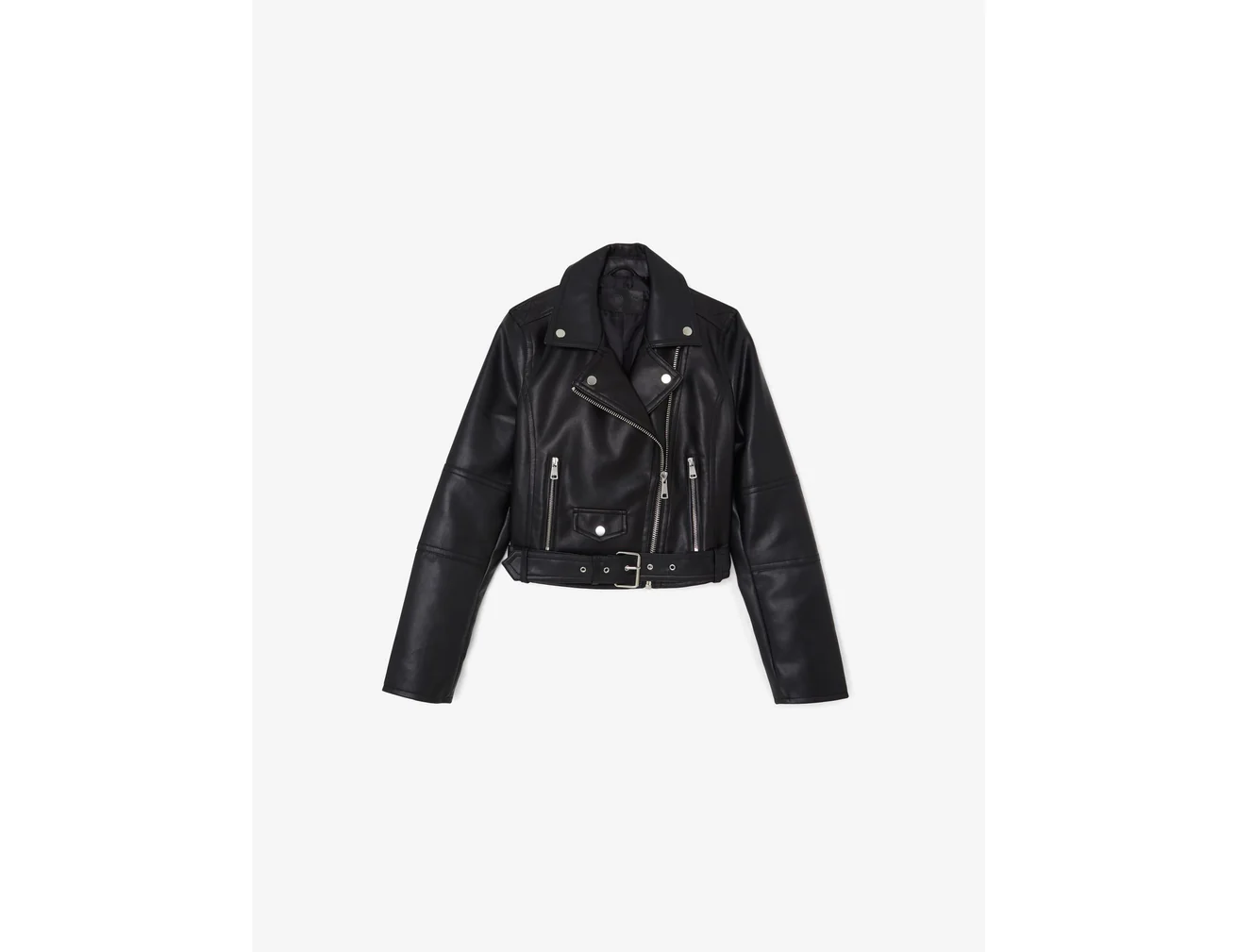 Veste biker courte noire