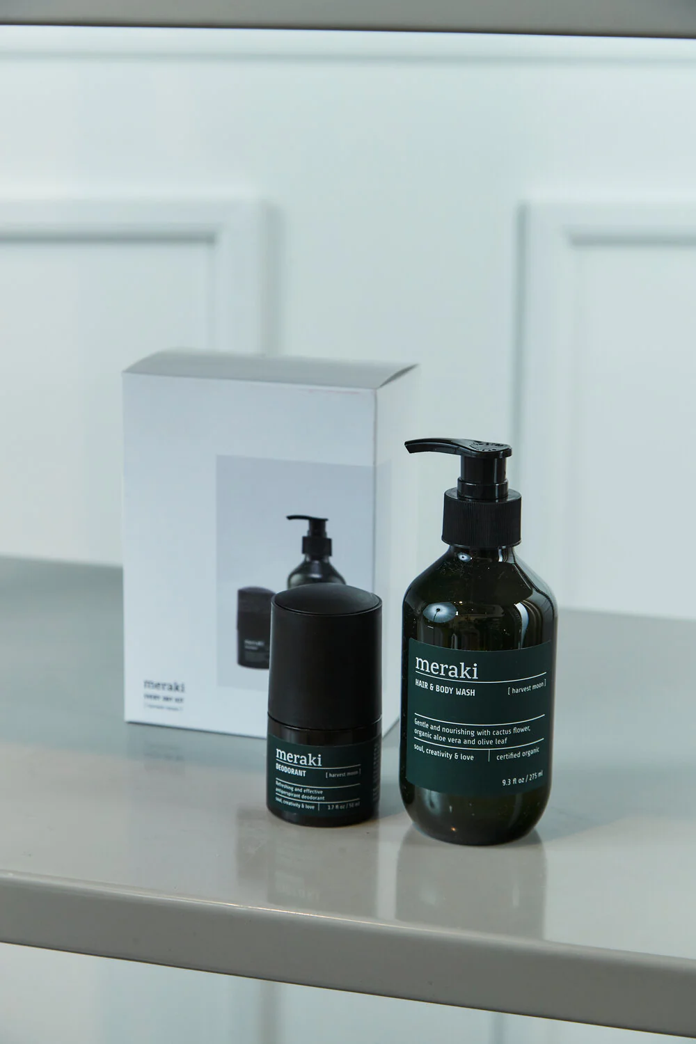Meraki  Hair & bodywash + deodorant, gaveæske - Harvest Moon