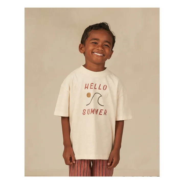 Rylee + Cru T-Shirt Hello Summer | Ecru