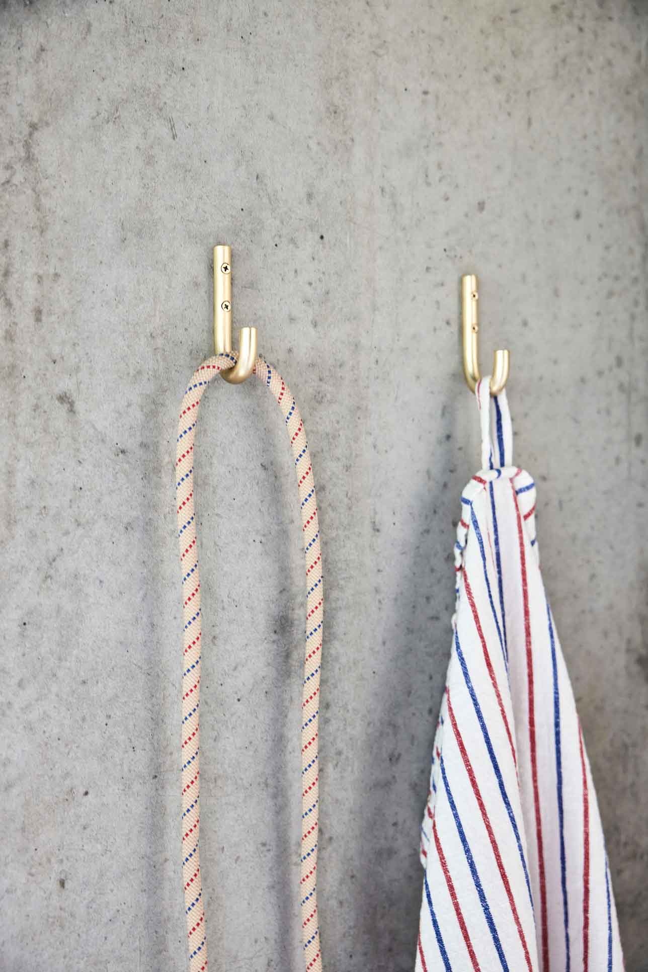 Patères lot de 2 en métal | Gris