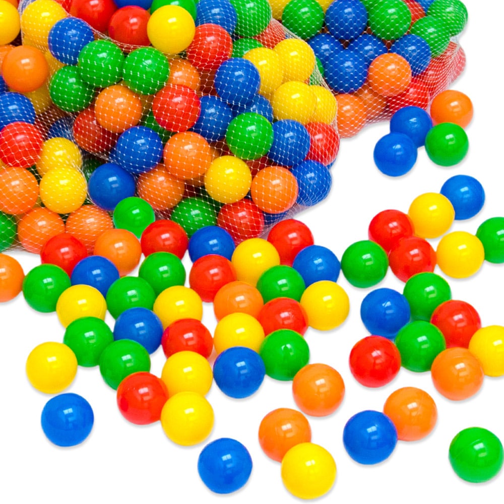50 bunte Bälle für Bällebad 5,5cm Babybälle Plastikbälle Baby Spielbälle