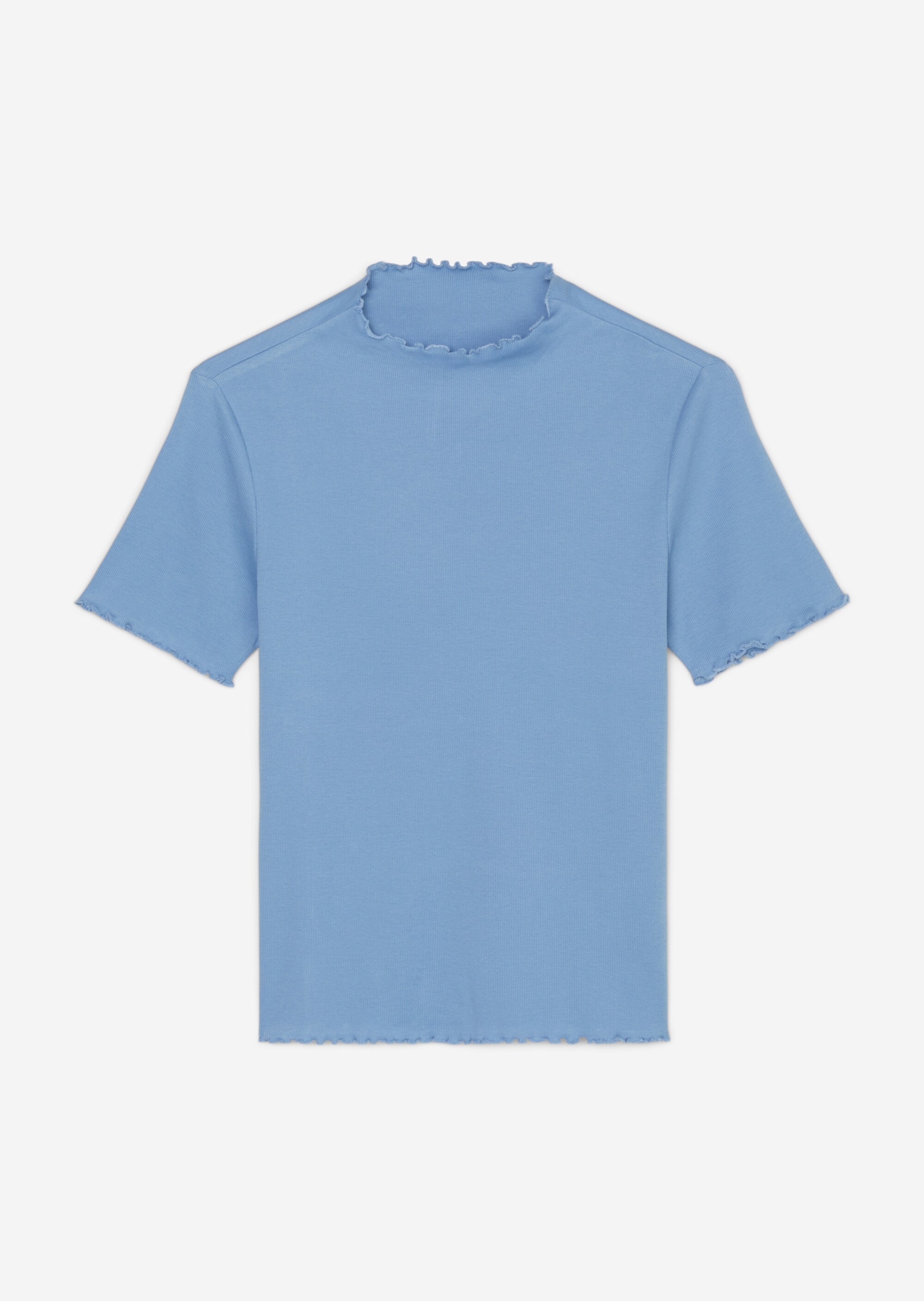 Ripp-T-Shirt slim aus Organic-Cotton-Stretch