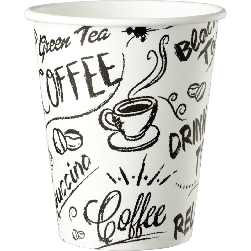 Gobelet en carton Graffiti Bruneau - 15 cl - Lot de 100