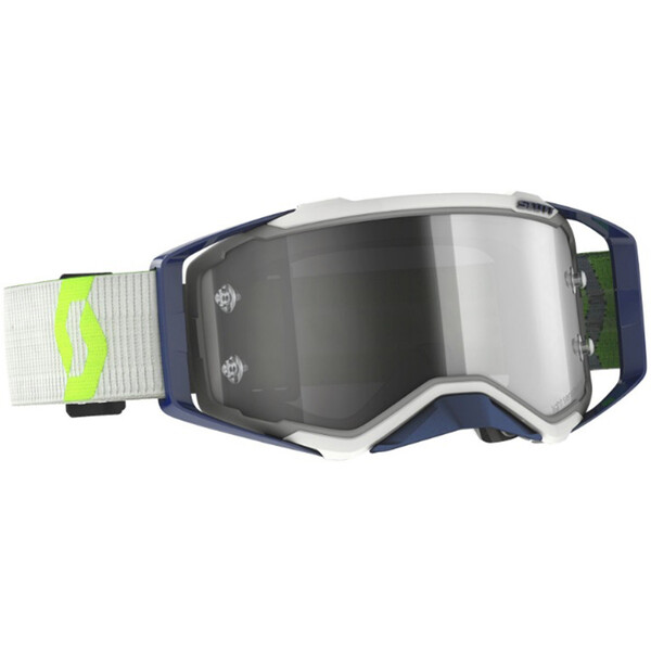 Scott - Masque Prospect Light Sensitive Blanc / Bleu foncé / Jaune fluo