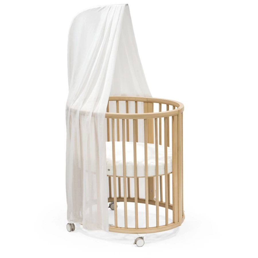 STOKKE® Sleepi™ Mini V3 natur inkl. Matratze, Himmel und Himelstange