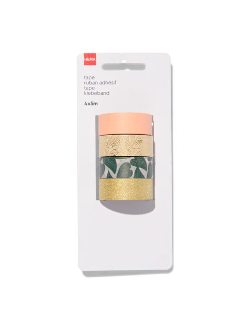 4 washi tapes 5mx1.5cm botanique